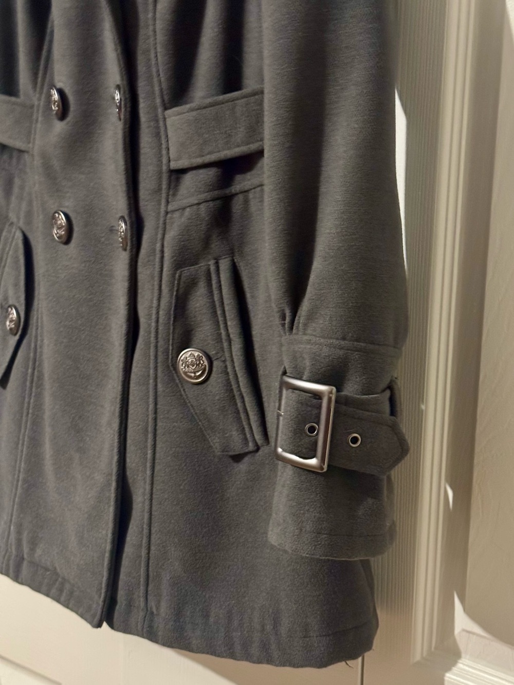 Worthington Fur Collared Pea Coat Medium - Picture 4 of 12